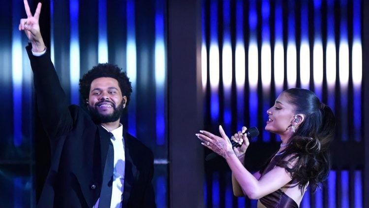 Watch The Weeknd & Ariana Grande perform 'Save Your Tears' at the iHeartRadio Music Awards