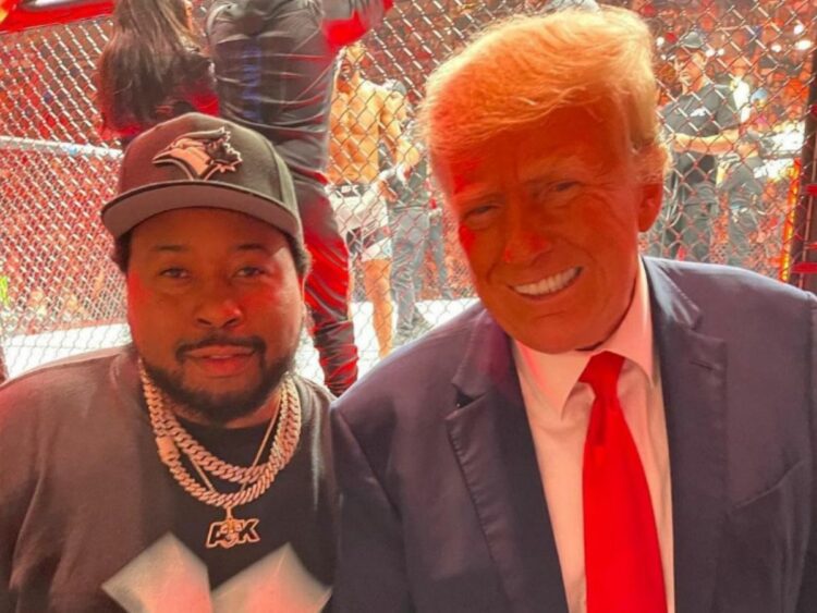 DJ Akademiks shares photo with Donald Trump